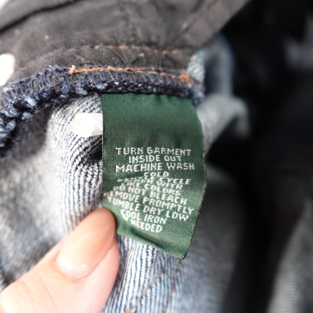 Lauren Ralph Lauren Dark Wash Straight Leg Jeans - Picture 10 of 11